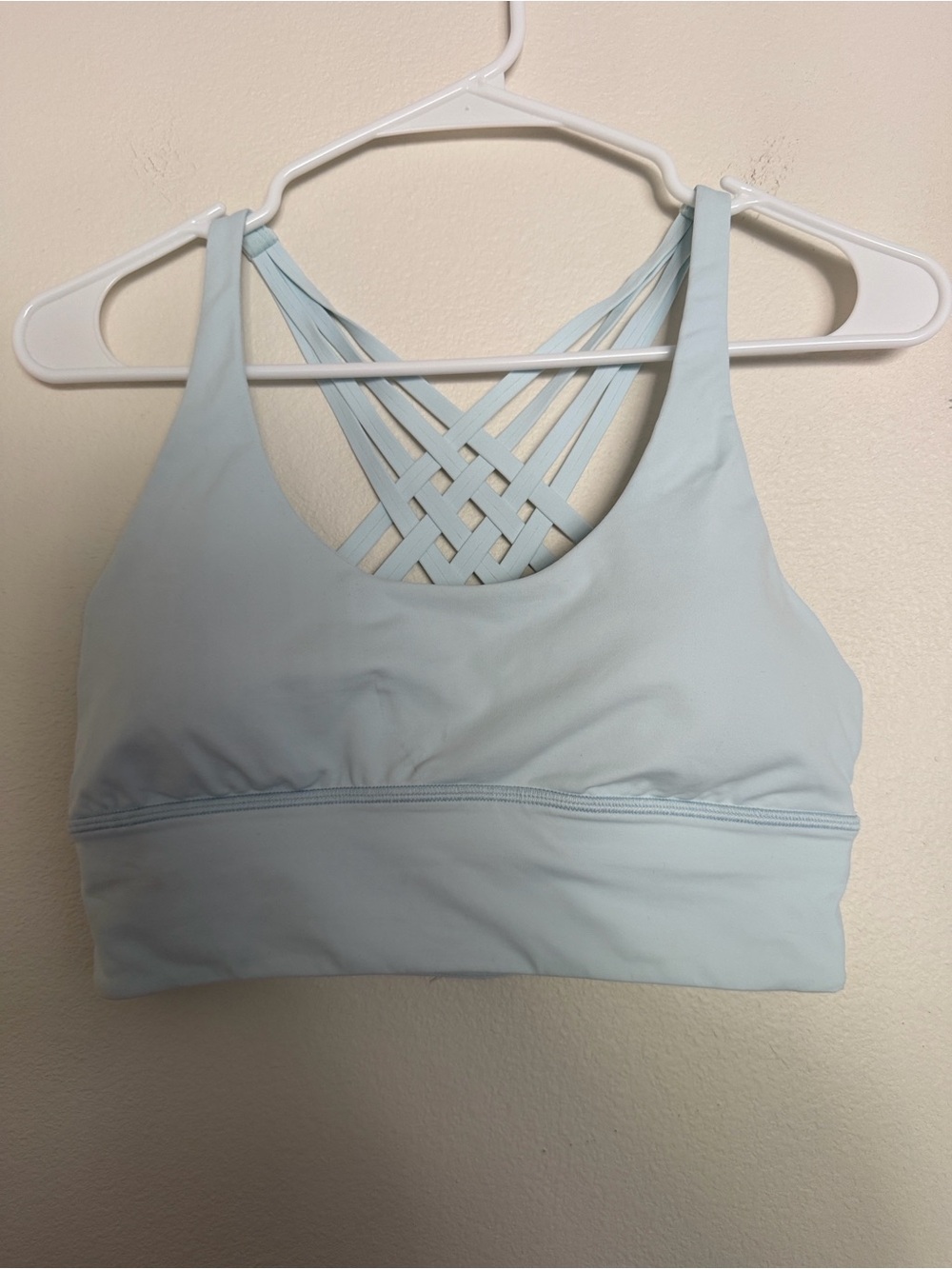 lululemon athletica Light Blue Crisscross Back Sports Bra
